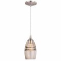 Perfecttwinkle 5 in. Milano Mini Pendant in Satin Nickel Amber Fog Glass PE3263947